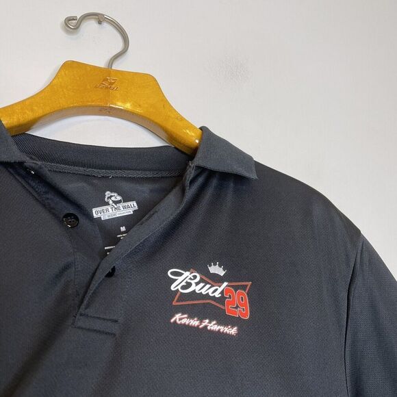 NASCAR Collection M Medium Black Polo Kevin Harvick Budweiser 29 Short Sleeve - Picture 3 of 5
